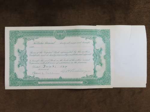1924 Western Union Mining Company, Stock Certificate, 5000 Shares , 3117