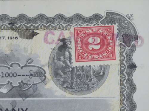 1924 Western Union Mining Company, Stock Certificate, 1000 Shares , 3121