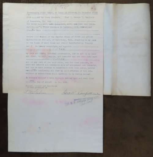 1901 Plume And Atwood Manufacturing Company, Stock Certificate, 12 Shares , 215