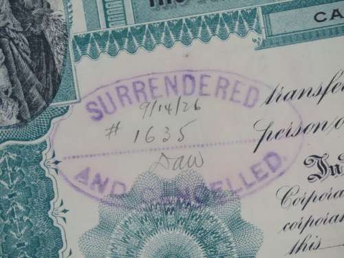 1901 Plume And Atwood Manufacturing Company, Stock Certificate, 12 Shares , 215