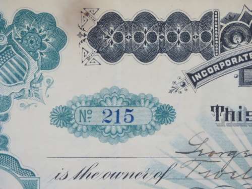 1901 Plume And Atwood Manufacturing Company, Stock Certificate, 12 Shares , 215