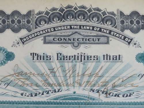 1901 Plume And Atwood Manufacturing Company, Stock Certificate, 335 Shares , 211
