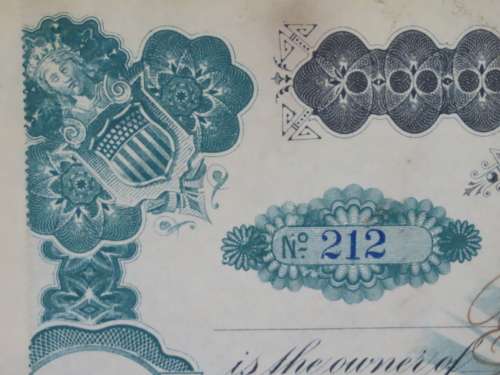 1901 Plume And Atwood Manufacturing Company, Stock Certificate, 125 Shares , 212