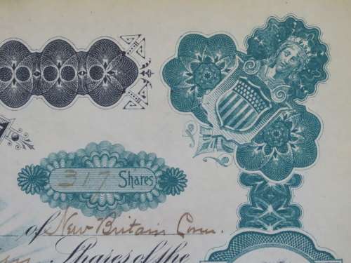 1901 Plume And Atwood Manufacturing Company, Stock Certificate, 317 Shares , 207