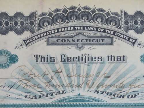 1901 Plume And Atwood Manufacturing Company, Stock Certificate, 375 Shares , 209