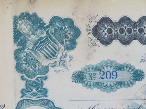 1901 Plume And Atwood Manufacturing Company, Stock Certificate, 375 Shares , 209