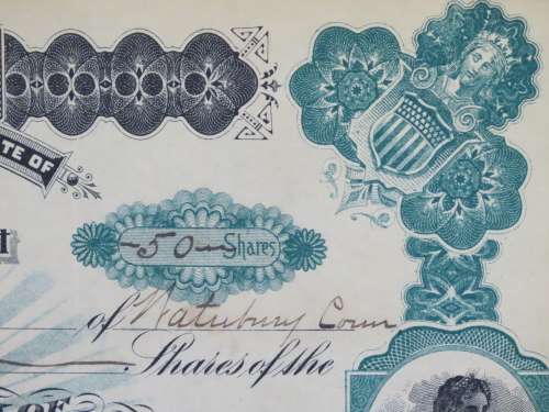 1901 Plume And Atwood Manufacturing Company, Stock Certificate, 50 Shares , 205
