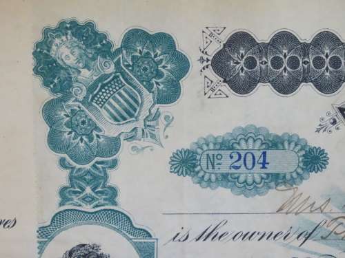 1901 Plume And Atwood Manufacturing Company, Stock Certificate, 250 Shares , 204
