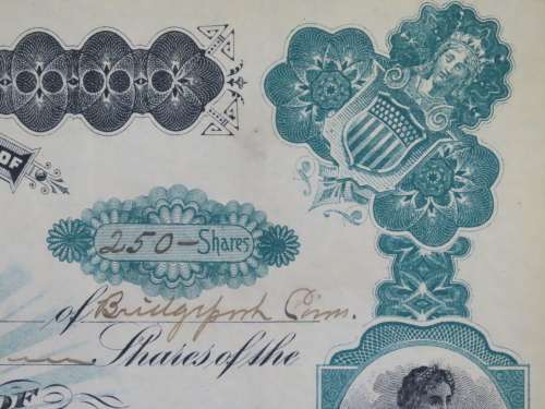 1901 Plume And Atwood Manufacturing Company, Stock Certificate, 250 Shares , 204