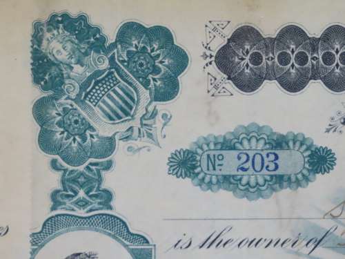 1901 Plume And Atwood Manufacturing Company, Stock Certificate, 200 Shares , 203