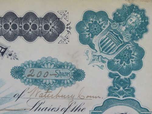 1901 Plume And Atwood Manufacturing Company, Stock Certificate, 200 Shares , 203