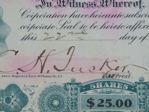 1901 Plume And Atwood Manufacturing Company, Stock Certificate, 100 Shares , 221