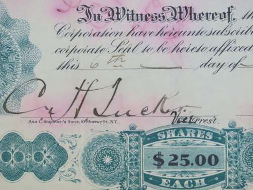 1901 Plume And Atwood Manufacturing Company, Stock Certificate, 90 Shares , 222