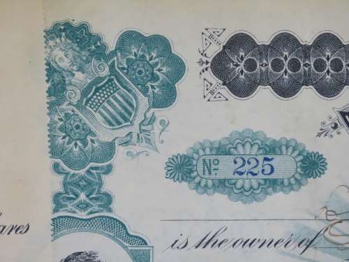1901 Plume And Atwood Manufacturing Company, Stock Certificate, 100 Shares , 225