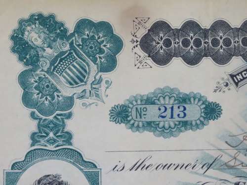 1901 Plume And Atwood Manufacturing Company, Stock Certificate, 69 Shares , 213