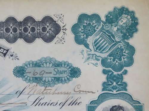1901 Plume And Atwood Manufacturing Company, Stock Certificate, 69 Shares , 213