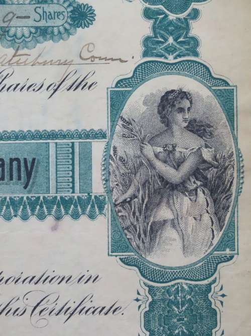 1901 Plume And Atwood Manufacturing Company, Stock Certificate, 69 Shares , 213