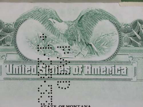 1919 City of Great Falls - South Side Sewer Bond, $1000 Bond, 123