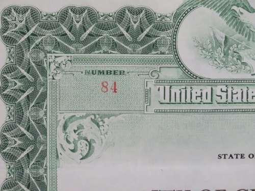 1919 City of Great Falls - South Side Sewer Bond, $1000 Bond, 84