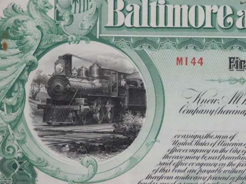 1901 Batimore and Ohio Railroad Bond, $1000 Gold Bond, M144