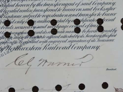 1894 Kansas City Northwestern Railroad Company Bond, $500 Gold Bond, 4425