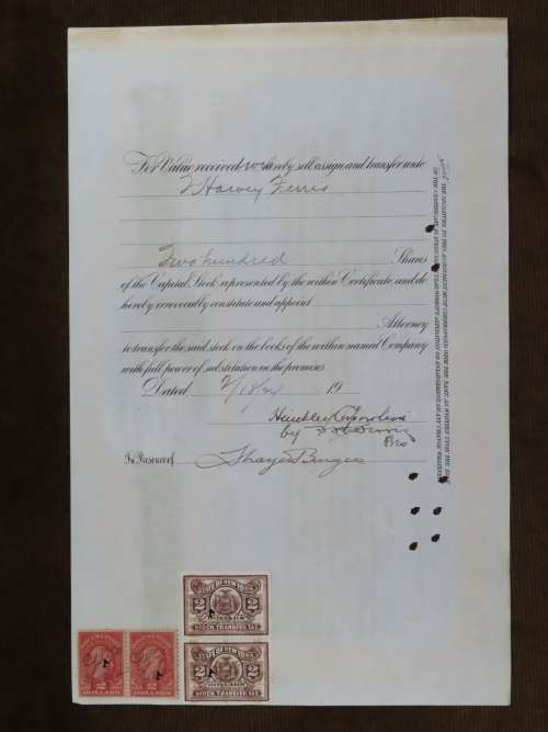 1924 Consolidated Water Company , Stock Certificate, 200 Shares, B1298