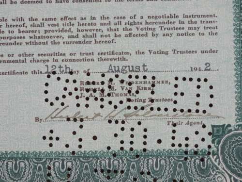 1942 Cosgrove Coal Company , Stock Certificate, 100 Shares, 50