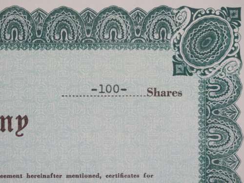 1942 Cosgrove Coal Company , Stock Certificate, 100 Shares, 49