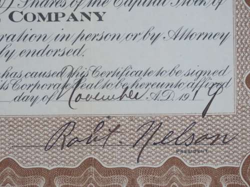 1919 The Diamond Oil Company , Stock Certificate, 250 Shares, 187