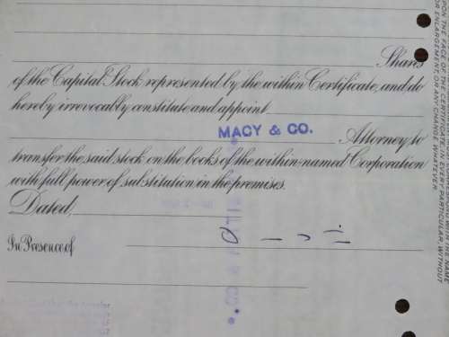 1948 Doernbecher Manufacturing Company , Stock Certificate, 100 Shares, SF2474