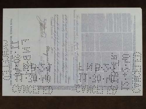 1929 Gerlach Barklow Company , Stock Certificate, 100 Shares, C309