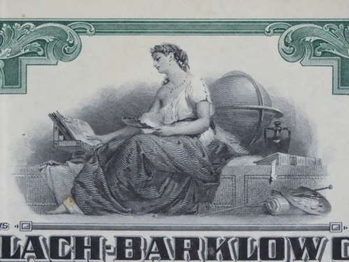 1929 Gerlach Barklow Company , Stock Certificate, 100 Shares, C309