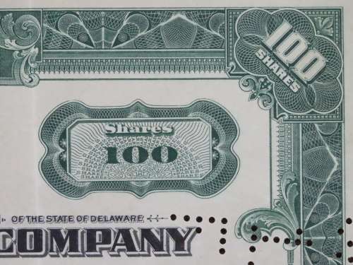 1929 Gerlach Barklow Company , Stock Certificate, 100 Shares, C309
