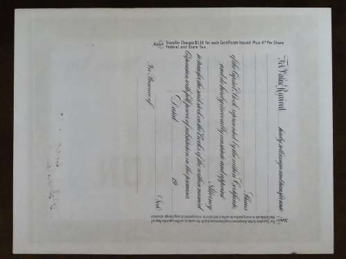 1922 Metropolitan 5 to 50c Store inc, Stock Certificate, 1 Shares, B10710