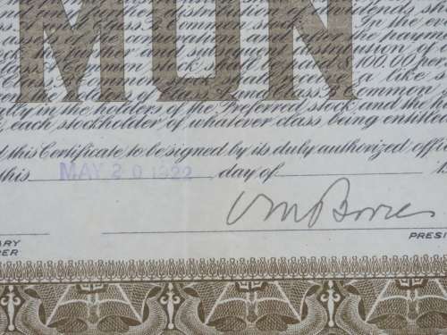 1922 Metropolitan 5 to 50c Store inc, Stock Certificate, Half Shares, 10682