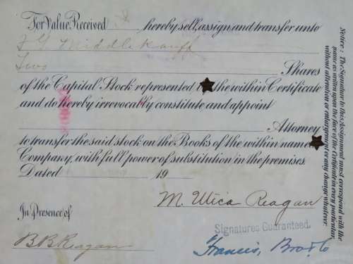 1907 Hydraulic-Press Brick Company, Stock Certificate, 2 Shares, C408