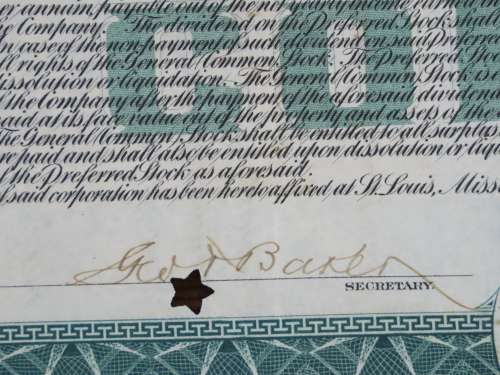 1907 Hydraulic-Press Brick Company, Stock Certificate, 2 Shares, C408