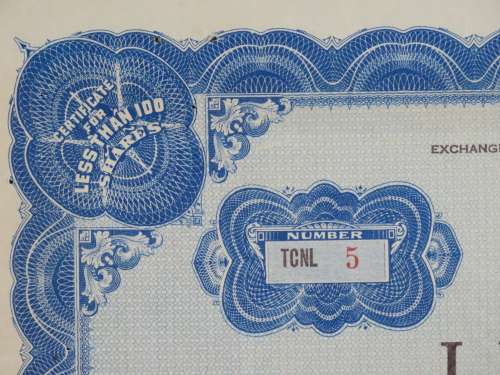 1928 I Magnin and Company, Stock Certificate, 50 Shares, 5