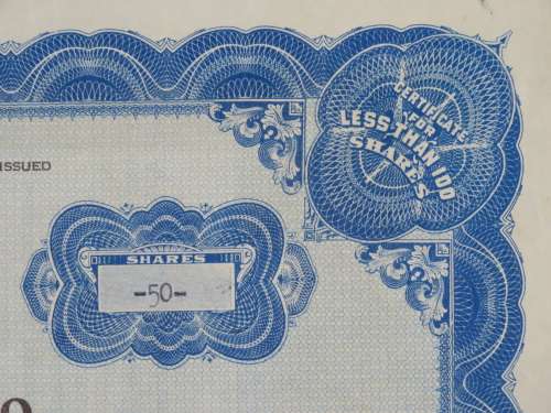 1928 I Magnin and Company, Stock Certificate, 50 Shares, 5