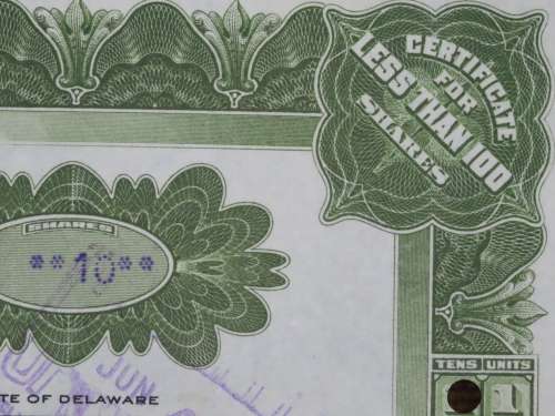1930 I Magnin and Company, Stock Certificate, 10 Shares, 532
