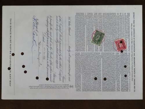 1928 I Magnin and Company, Stock Certificate, 60 Shares, SFL77