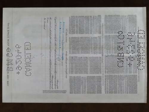 1946 Bond Stores Incorporated, Stock Certificate, 100 Shares, C20849