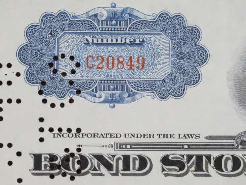 1946 Bond Stores Incorporated, Stock Certificate, 100 Shares, C20849