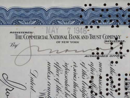 1946 Bond Stores Incorporated, Stock Certificate, 100 Shares, C20849