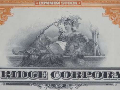 1931 Blue Ridge Corporation, Stock Certificate, 20 Shares, 26655