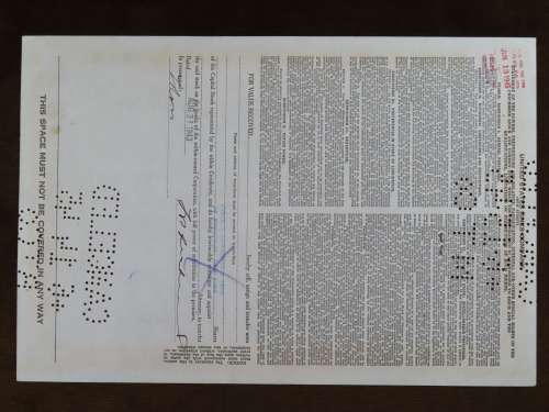 1943 United States Lines Company, Stock Certificate, 100 Shares, 11915