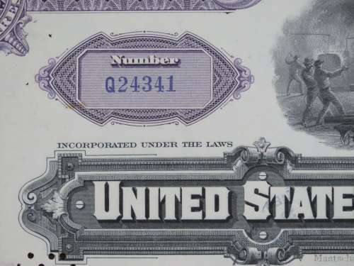 1938 United States Steel Corporation, Stock Certificate, 10 Shares, Q24341