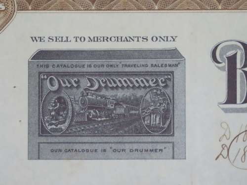 1919 Butler Brothers, Stock Certificate, 25 Shares, B21424