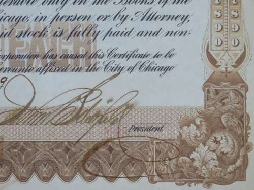 1919 Butler Brothers, Stock Certificate, 25 Shares, B21424