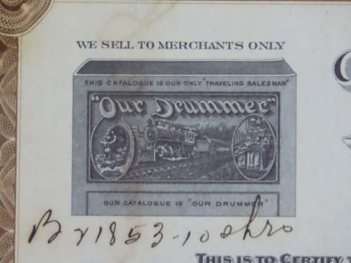 1919 Butler Brothers, Stock Certificate, 10 Shares, B21545